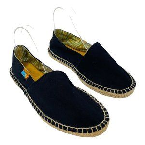 Ubuntu Life Classic Black Afridrilles Women 9.5 Espadrille Shoes Flats Handmade